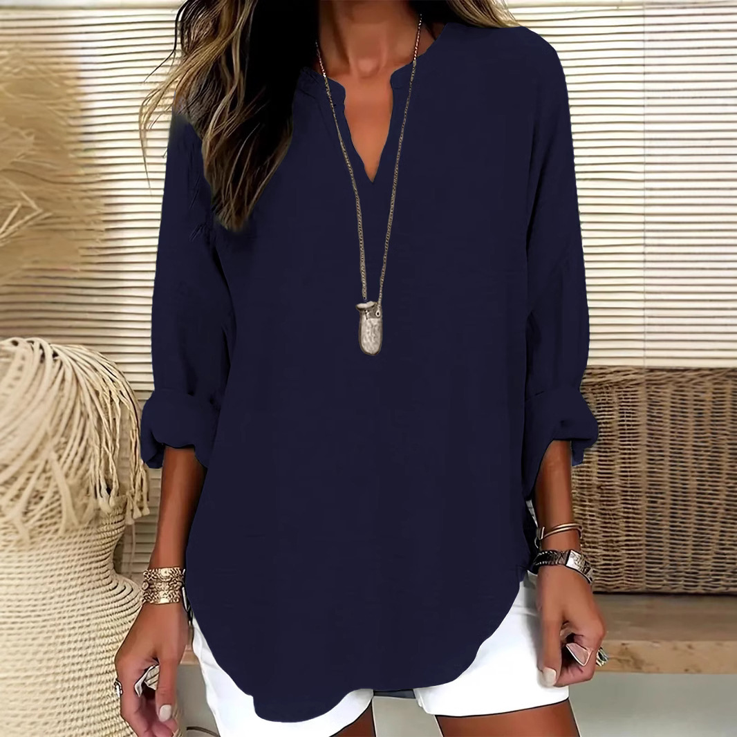 V-Ausschnitt Langarmshirt 3