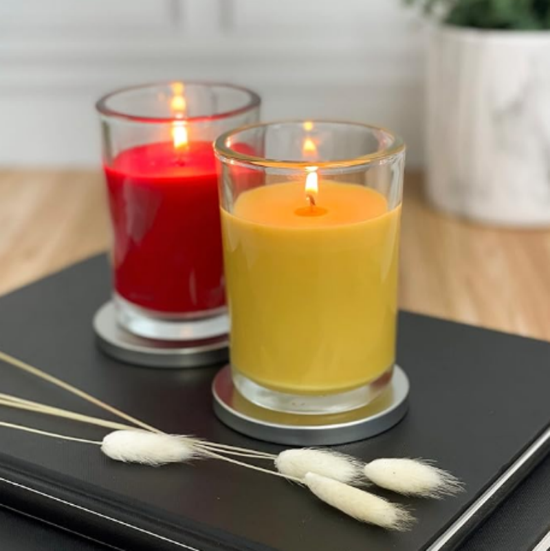 Handgefertigte Sojakerze im Naturglas 2