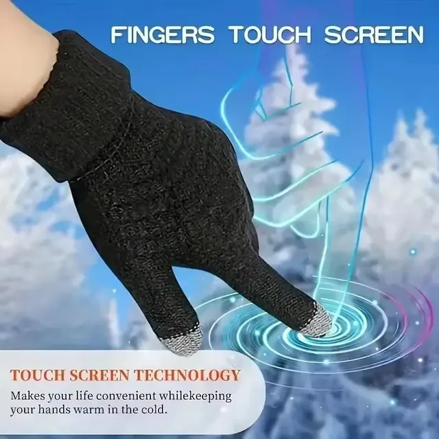 Touchscreen-Strickhandschuhe mit Vollfinger 4