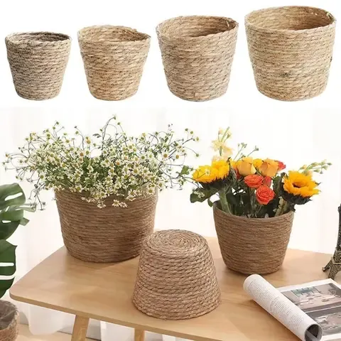 Rattan-Pflanzkorb