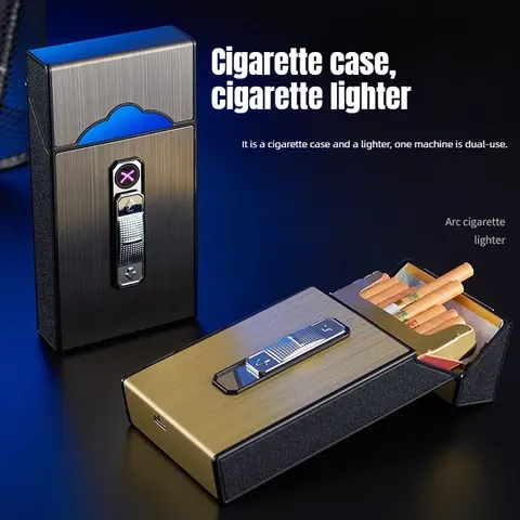 Zigarettenetui mit USB-Feuerzeug