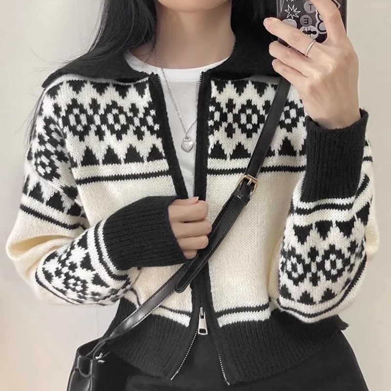 Damen Jacquard-Pullover