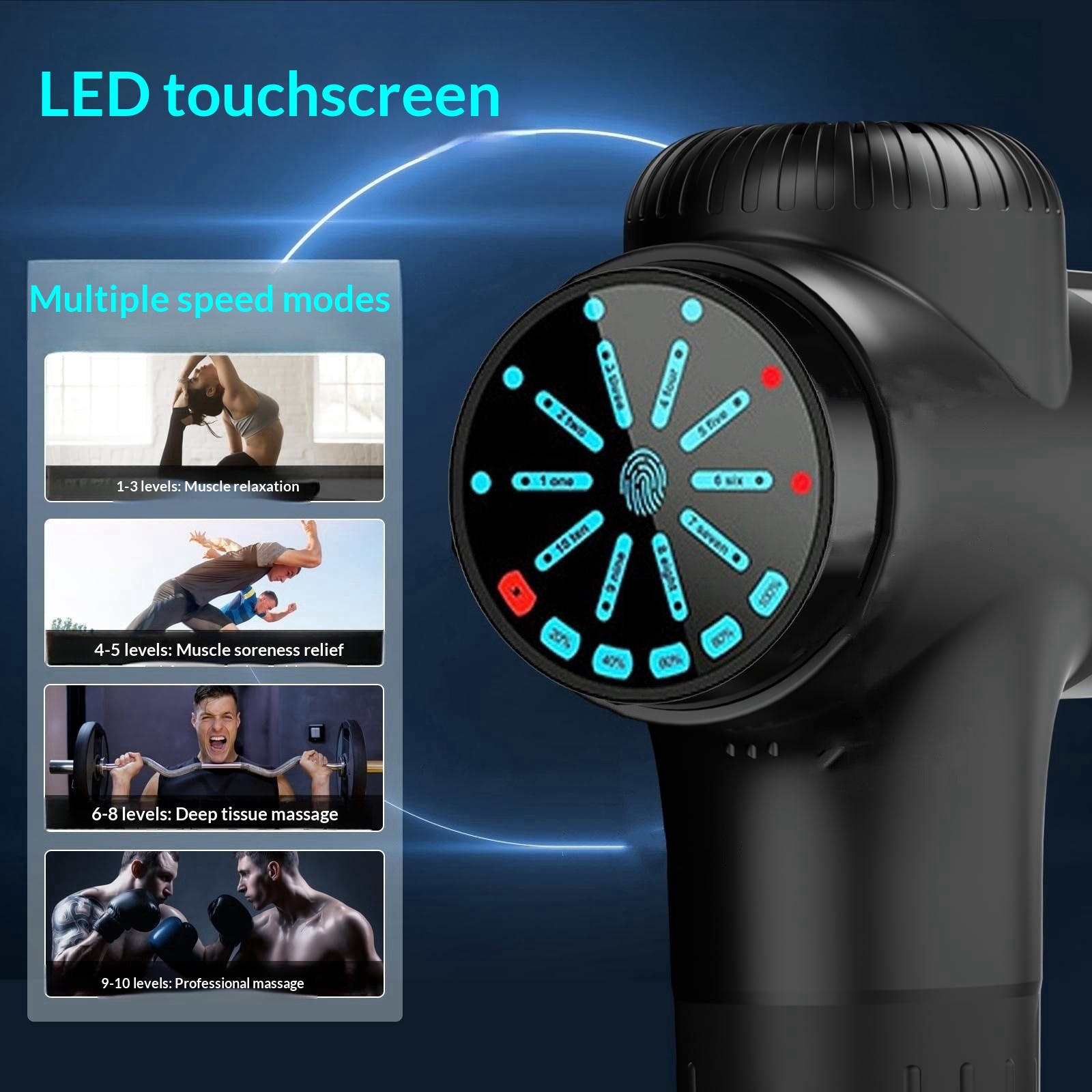 Mini-Massagepistole mit LCD-Display und Tiefenmassage 3