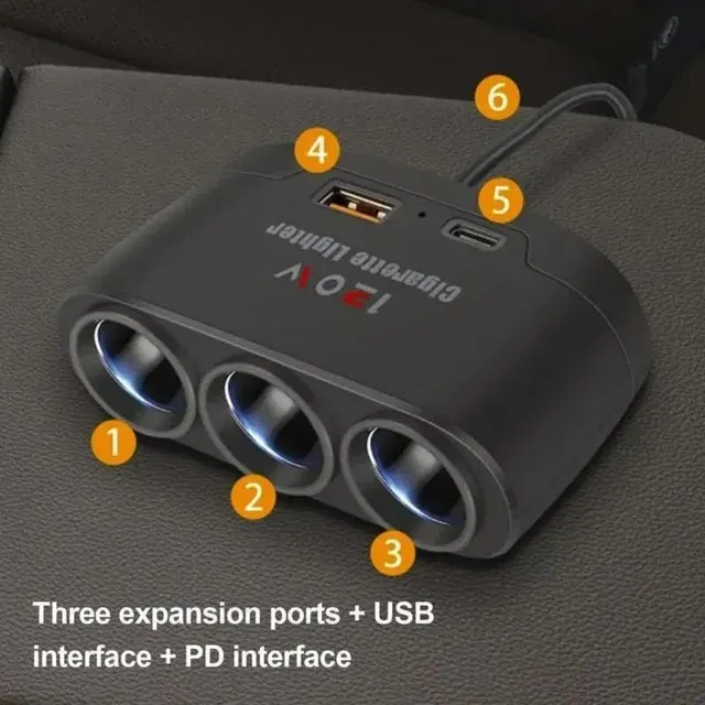 120-W-Schnellladegerät 3-in-1 fürs Auto 4