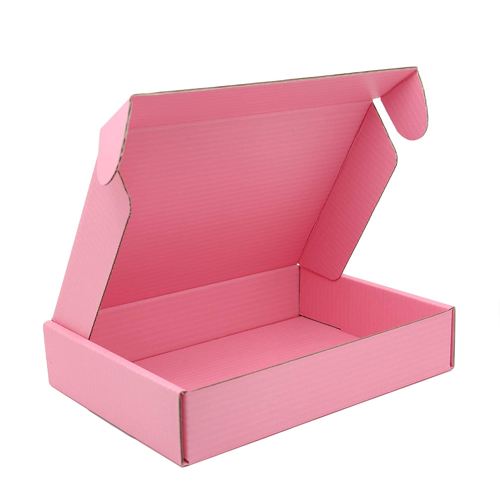 Rosa Faltbarer Wellpappe-Versandkarton