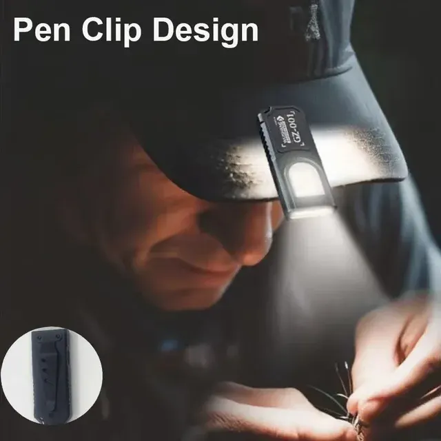 Mini-COB-LED-Schlüsselanhänger-Taschenlampe, USB-C 4