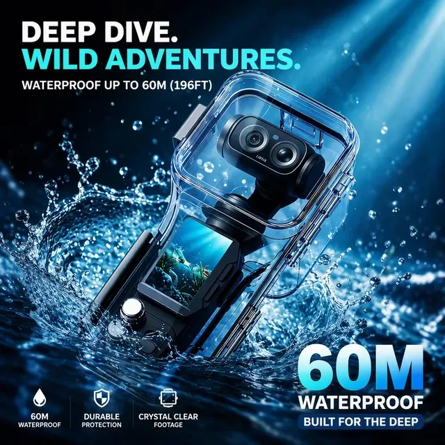 Wasserdichtes Tauchgehäuse für Insta360 Luna 3