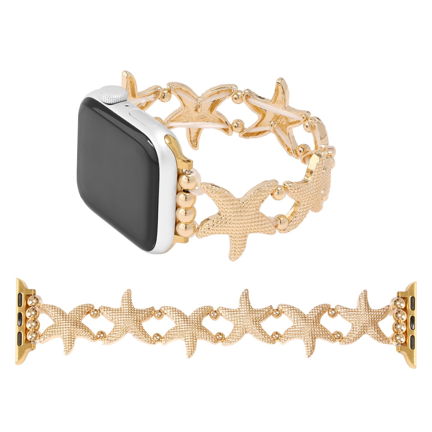 Luxus Edelstahl Armband für Apple Watch Seestern 2