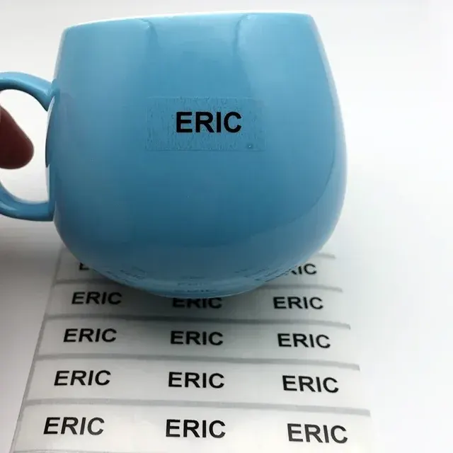 120 transparente personalisierte Namensaufkleber 2