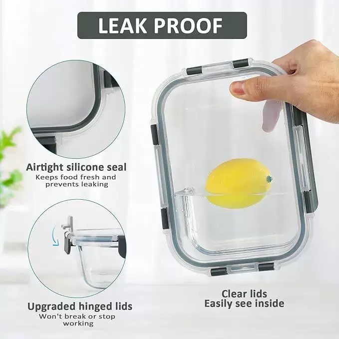 Glas-Brotdose Set 4