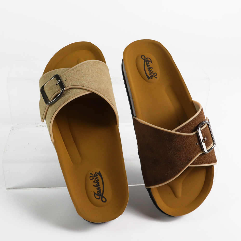 Flache Damen-Hausslides aus Pantoffel-Material 3
