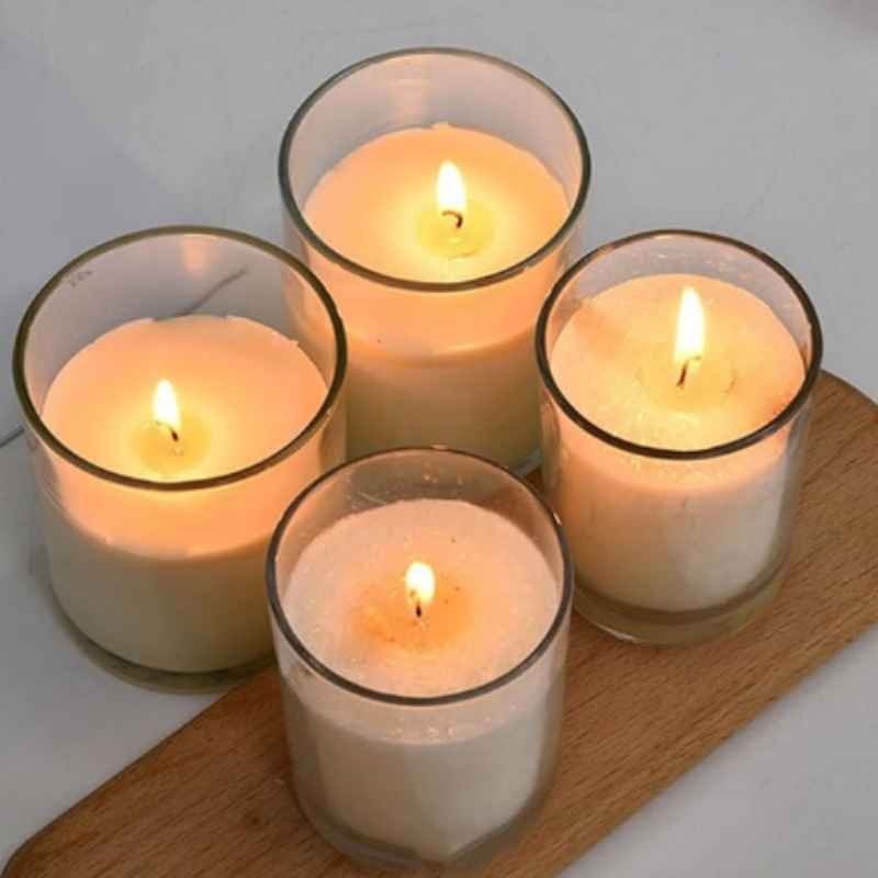 Handgefertigte Sojakerze im Naturglas 3