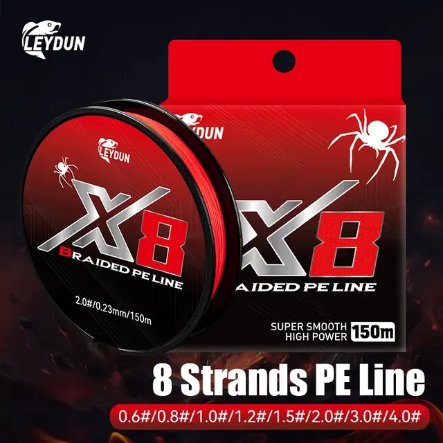 Rote Multifilament-Angelschnur 150 m 2