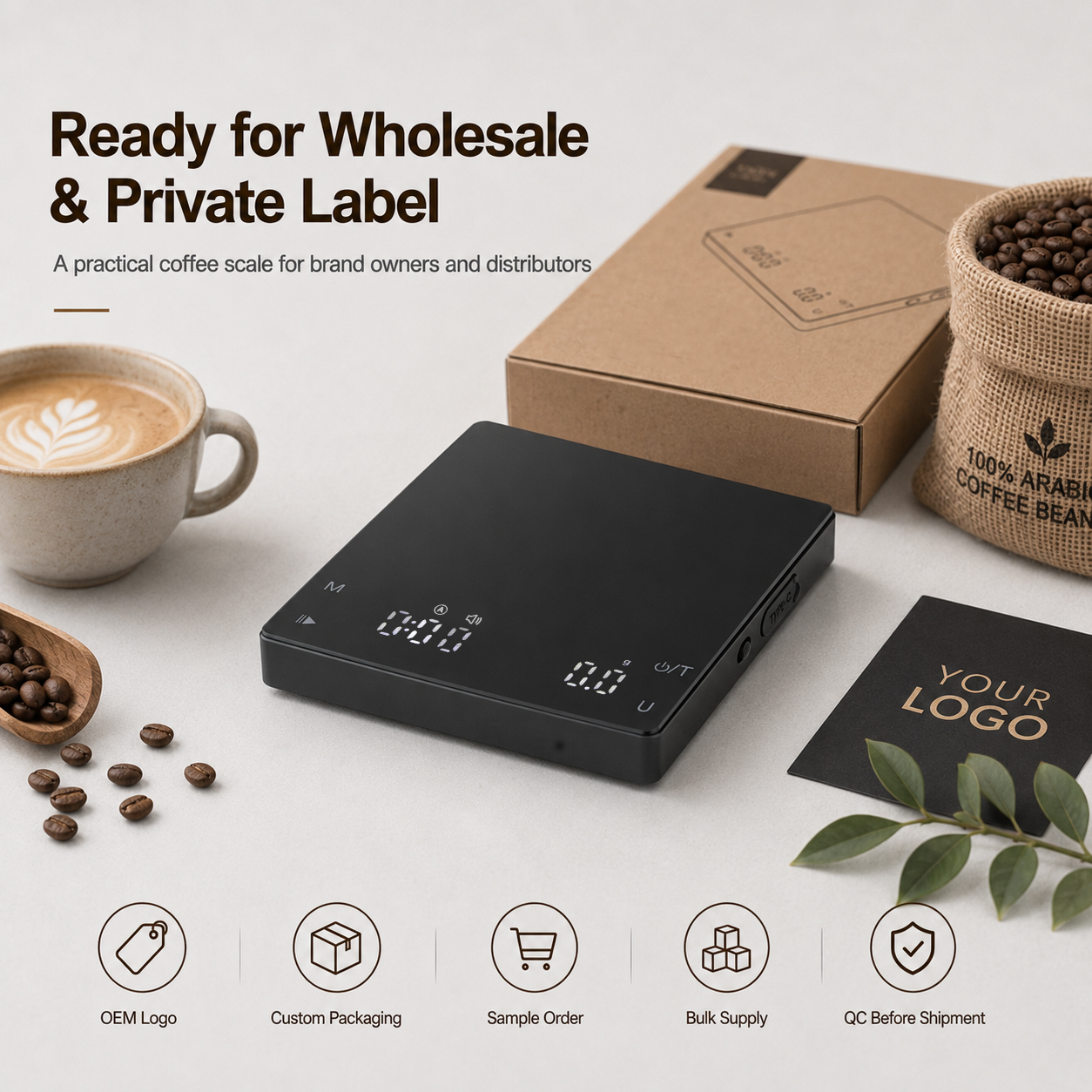 USB-C Kaffeewaage mit LED-Display, 2000g 4