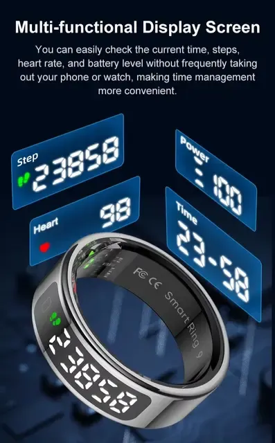 Smart Ring mit Display und Gesundheitsmonitor 2