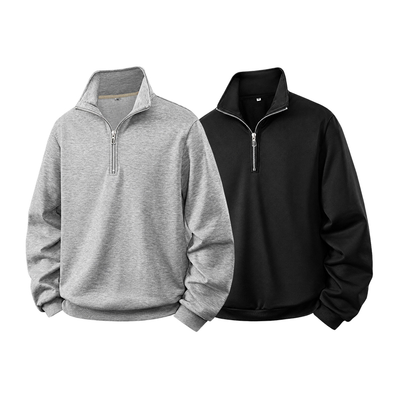 230 GSM Polyester Halbzip-Pullover Herren 3