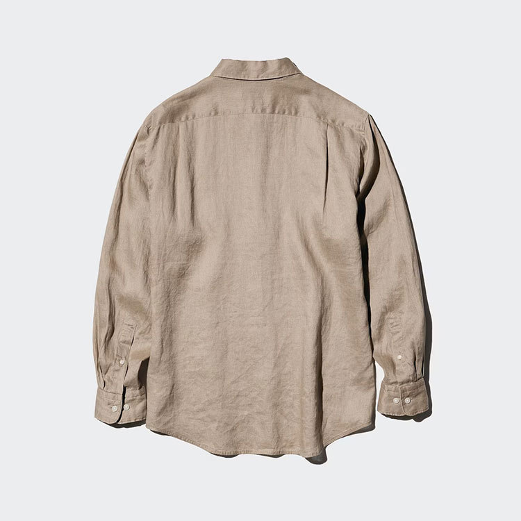 Schlichtes Herren-Leinenhemd, Relaxed Fit 3