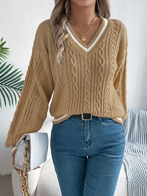 Damen-Zopfpullover 3