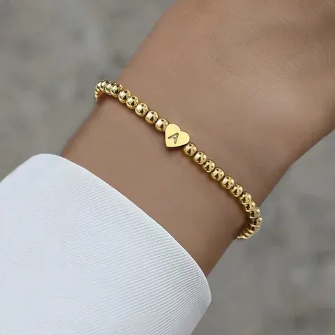 Initialen-Perlenarmband