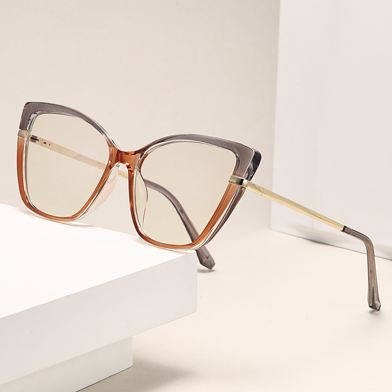 Damen Cat-Eye Brille mit Photochromic Blaulichtfilter