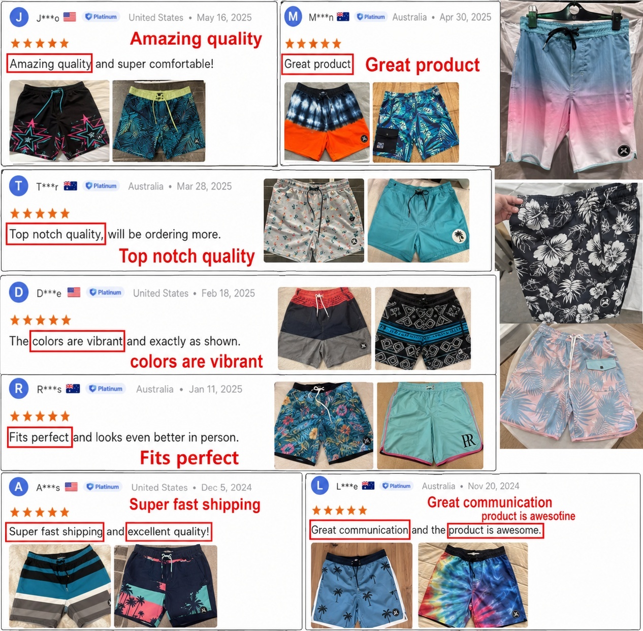 Bedruckte Badeshorts Boardshorts für Herren 3