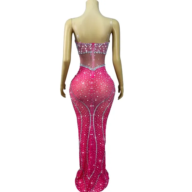Strass-Mesh-Abendkleid 3