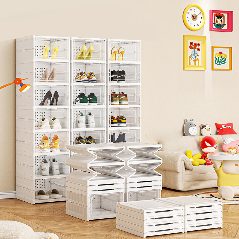 6-stufiges faltbares Schuhregal mit Tür 2