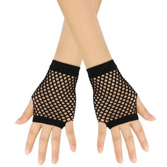 Kurze fingerlose Netzhandschuhe aus Fischernetz 4