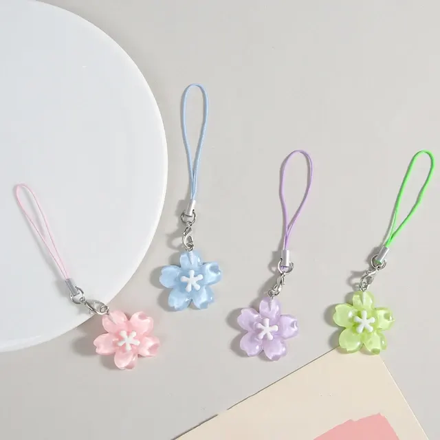 Bunter Sakura-Blumen-Handyanhänger für Frauen 3