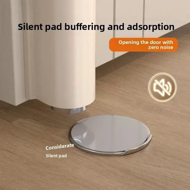 Magnetischer Versteckter Türstopper mit Wandschutz 2
