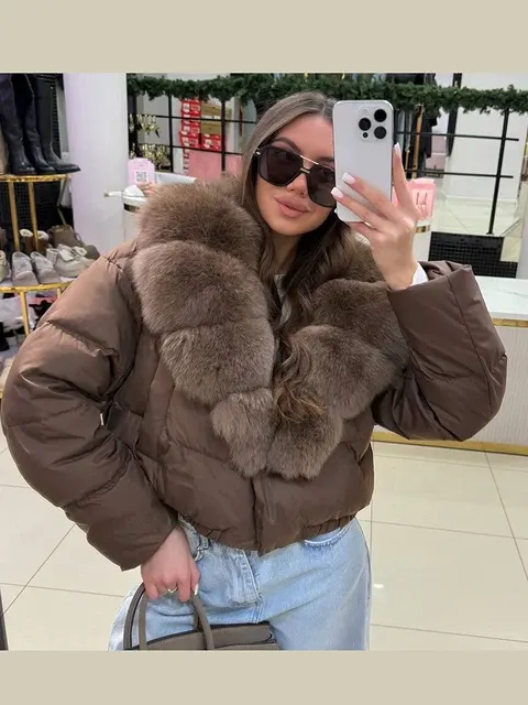 Damen-Jacke mit Kunstpelzkragen 1