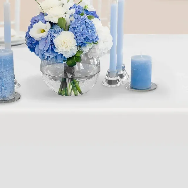 Einweg-Tischdecke aus Kunststoff, Weiß 4