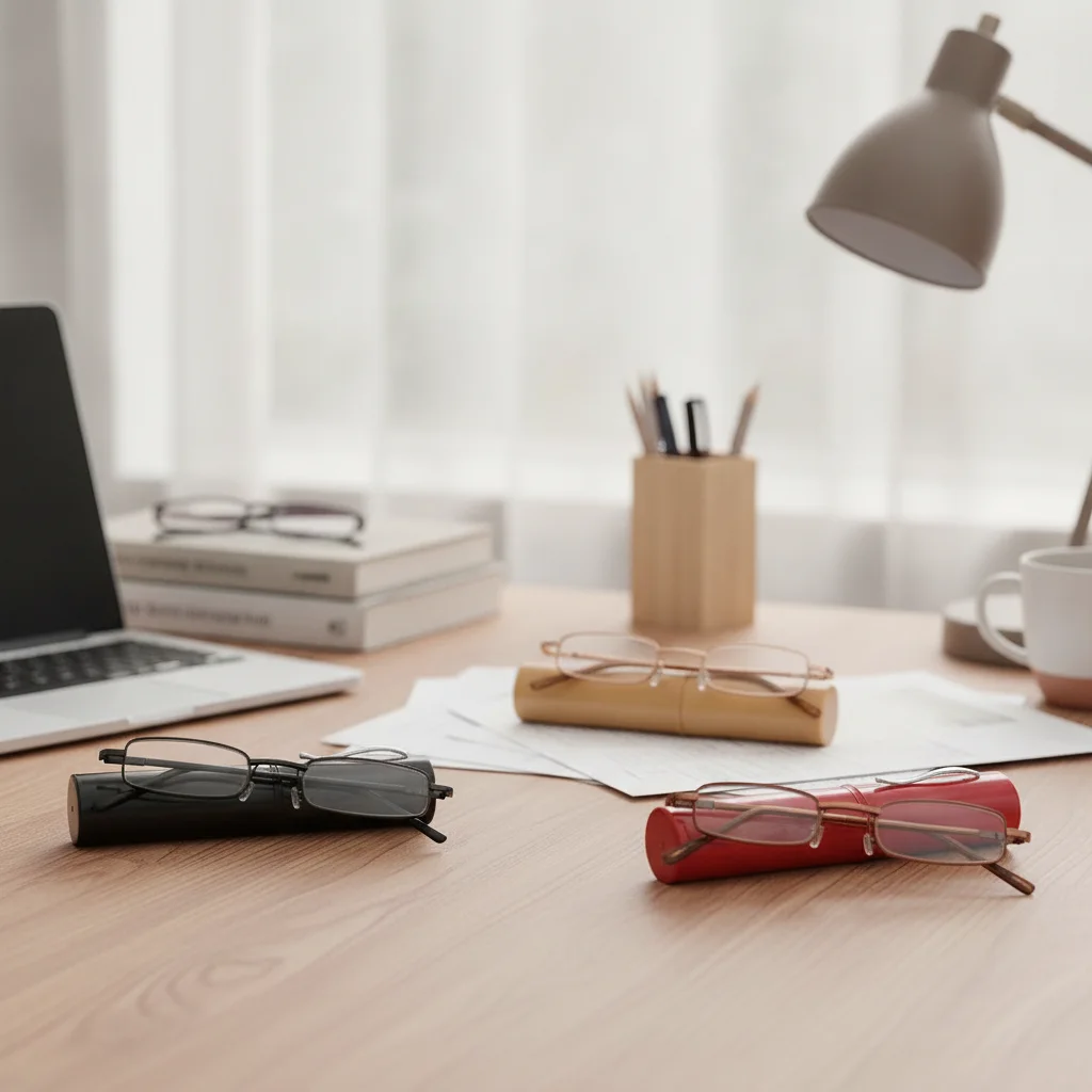 Leichte Anti-Blaulicht-Lesebrille mit Etui 2