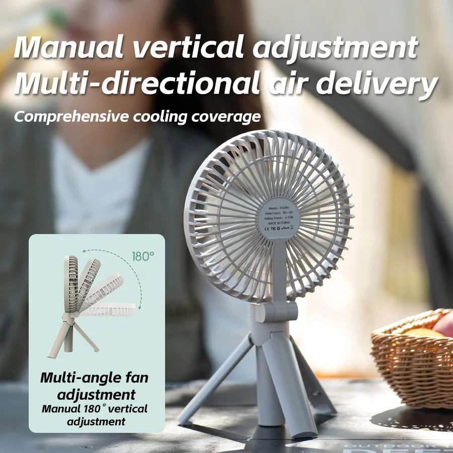 Faltbarer Stativ-Handventilator mit LED-Display 3