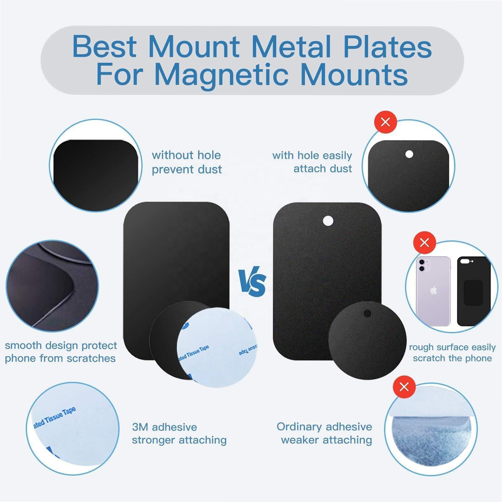 Metallplatte für Magnethalterung 2