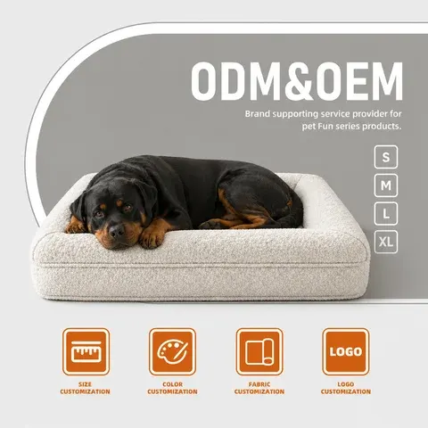 Memory-Foam-Hundebett mit wasserdichter Auflage