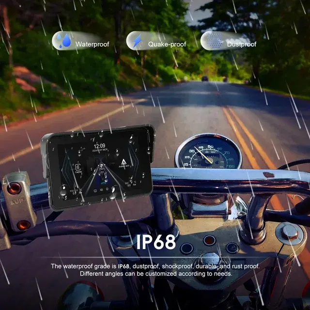 5-Zoll Motorrad-Display mit wasserdichtem IP68-Gehäuse 4