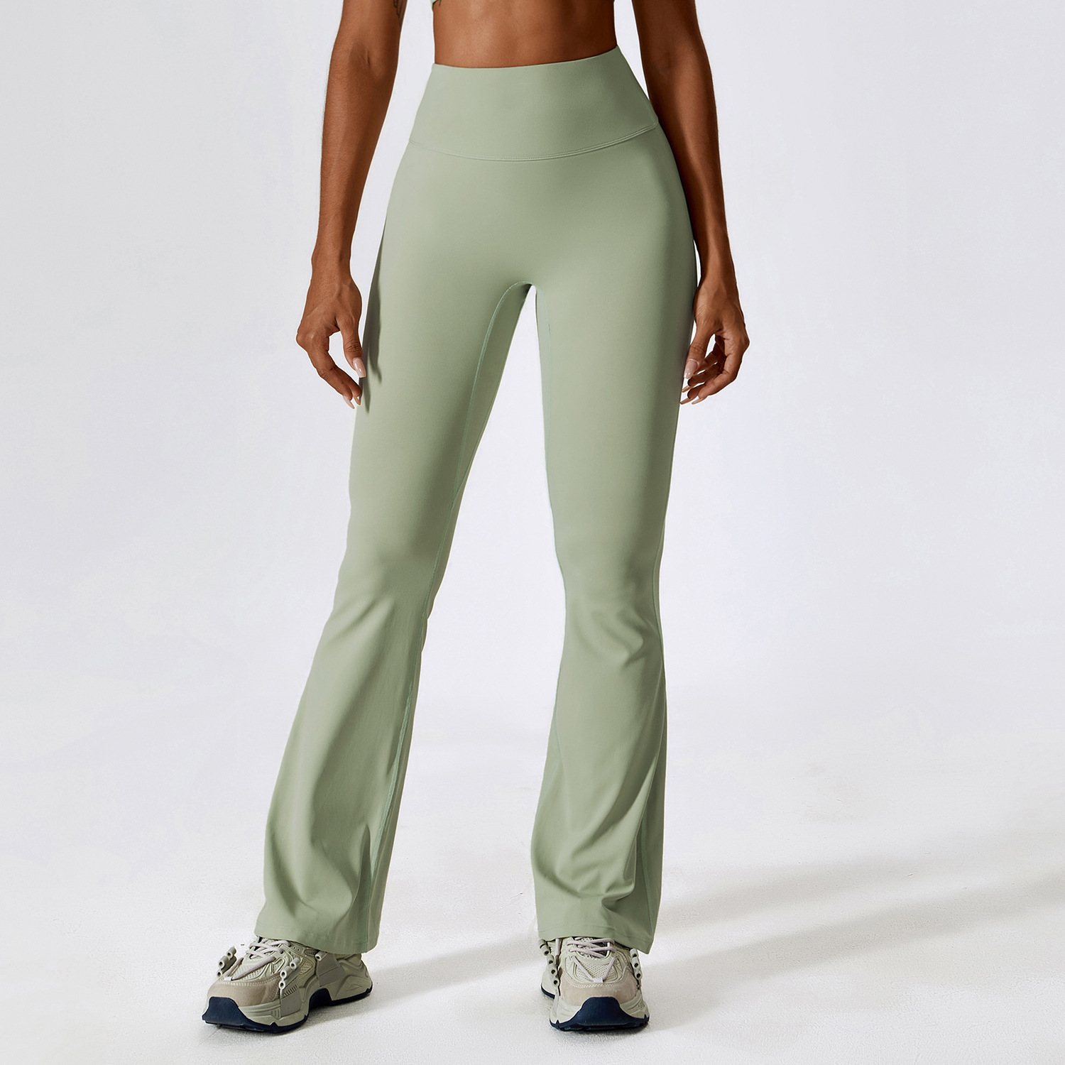 Vierwege-Stretch Flare-Yogahose mit Bauchkontrolle 2