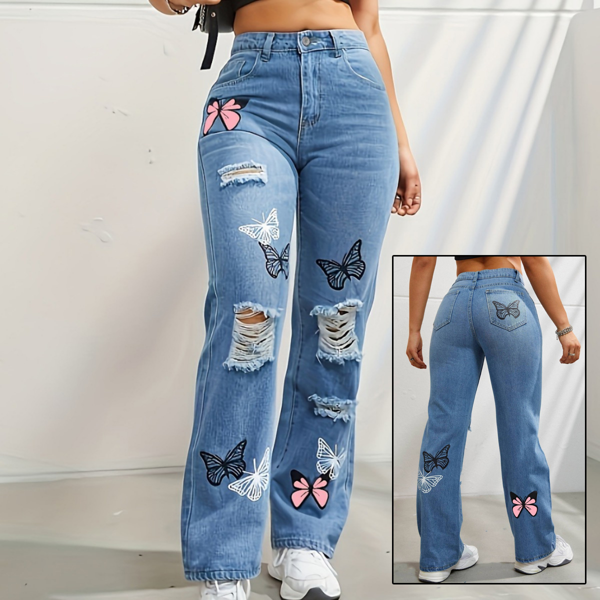 High-Waist-Jeans Damen