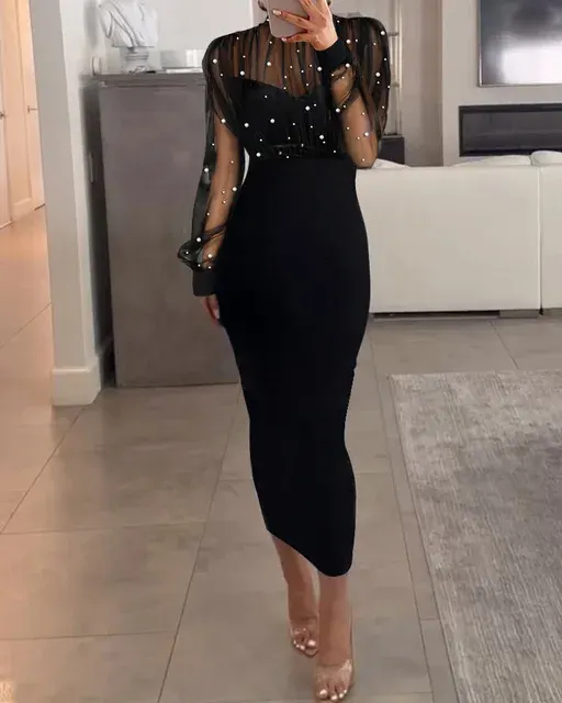 Langes Mesh-Kleid 4