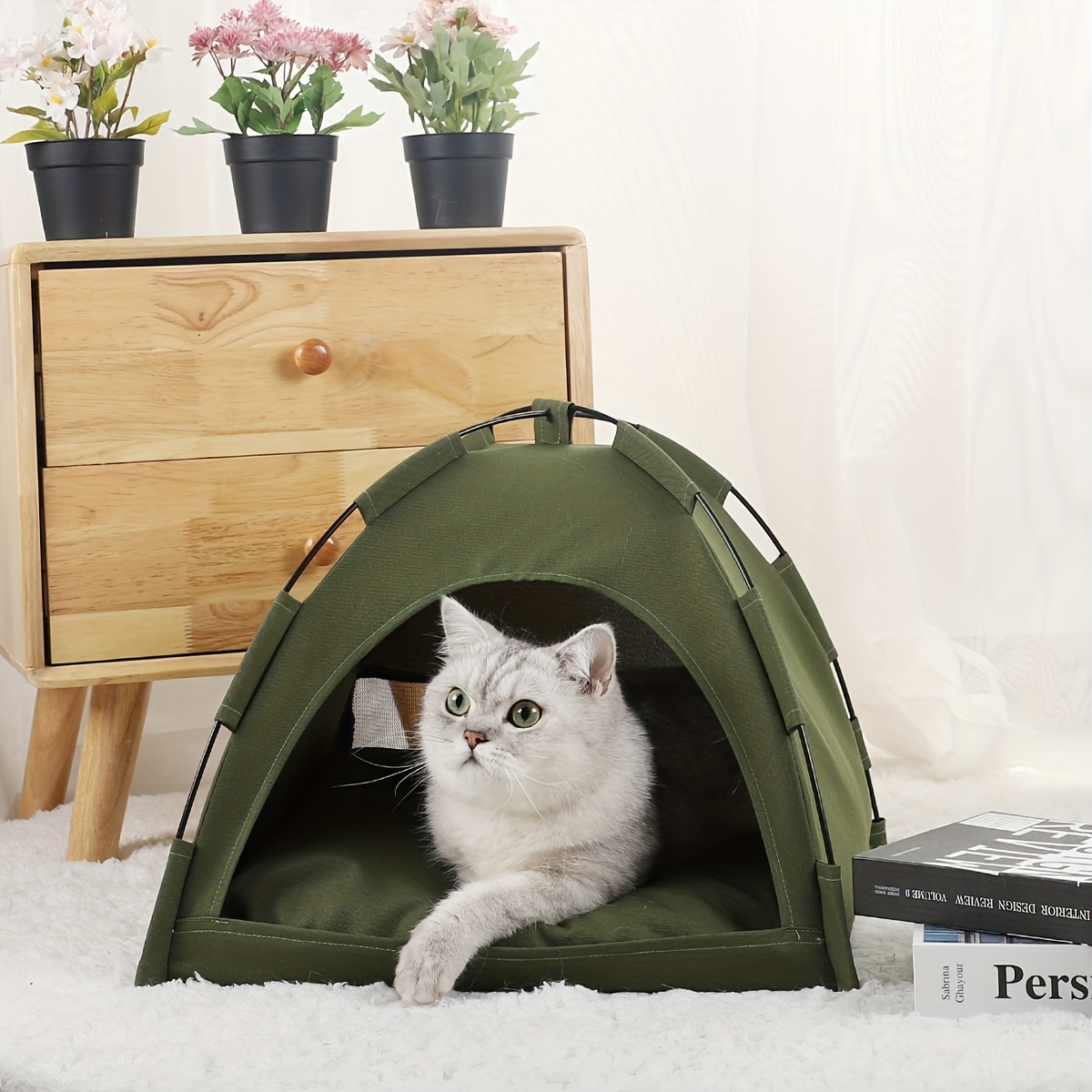 Faltbares Katzenzelt mit Schlafmatte