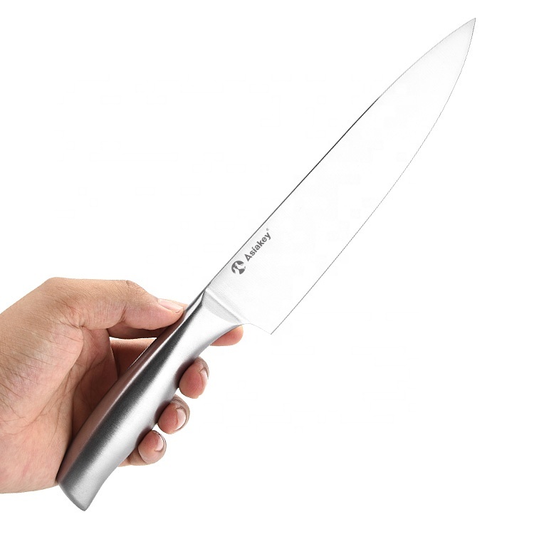 Edelstahl Küchenmesser Set mit Holzblock 3