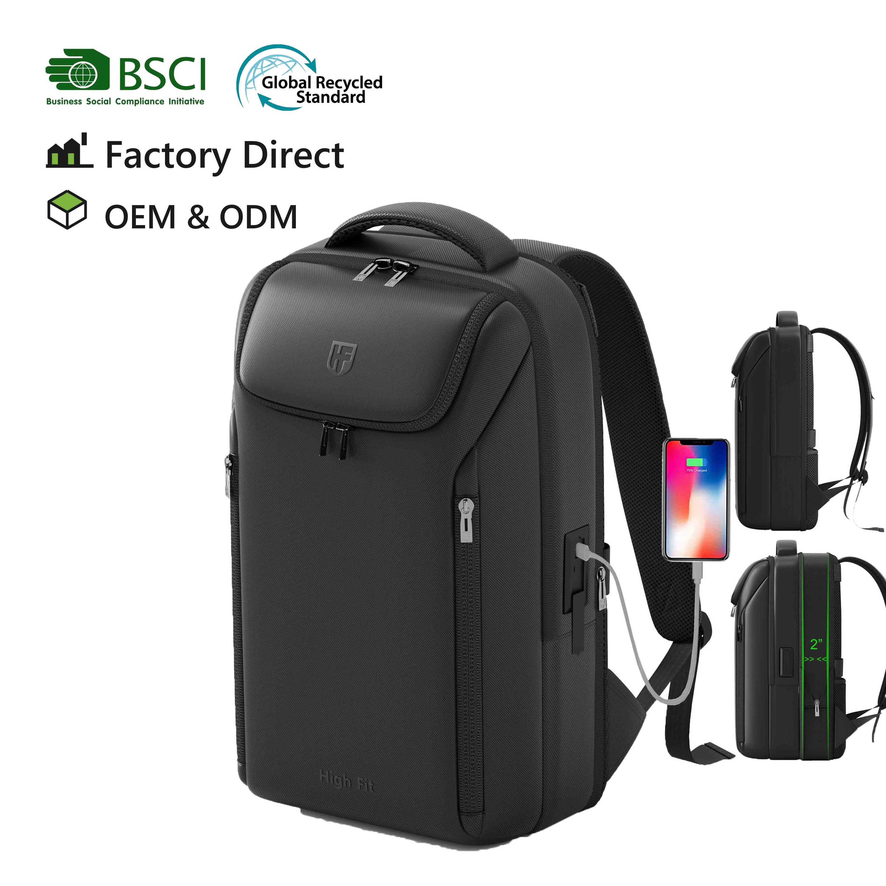 Großer wasserdichter Nylon-Laptop-Rucksack