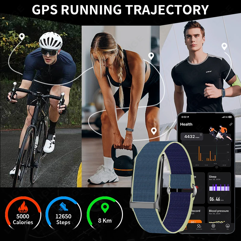 Fitness-Tracker-Armband mit Blutdruckmessung 3