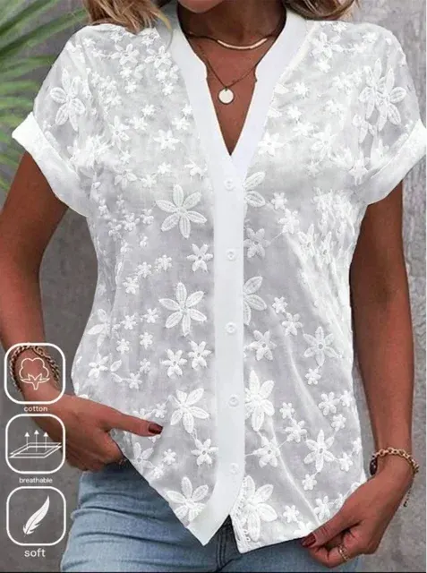 Damenbluse mit Spitze 1