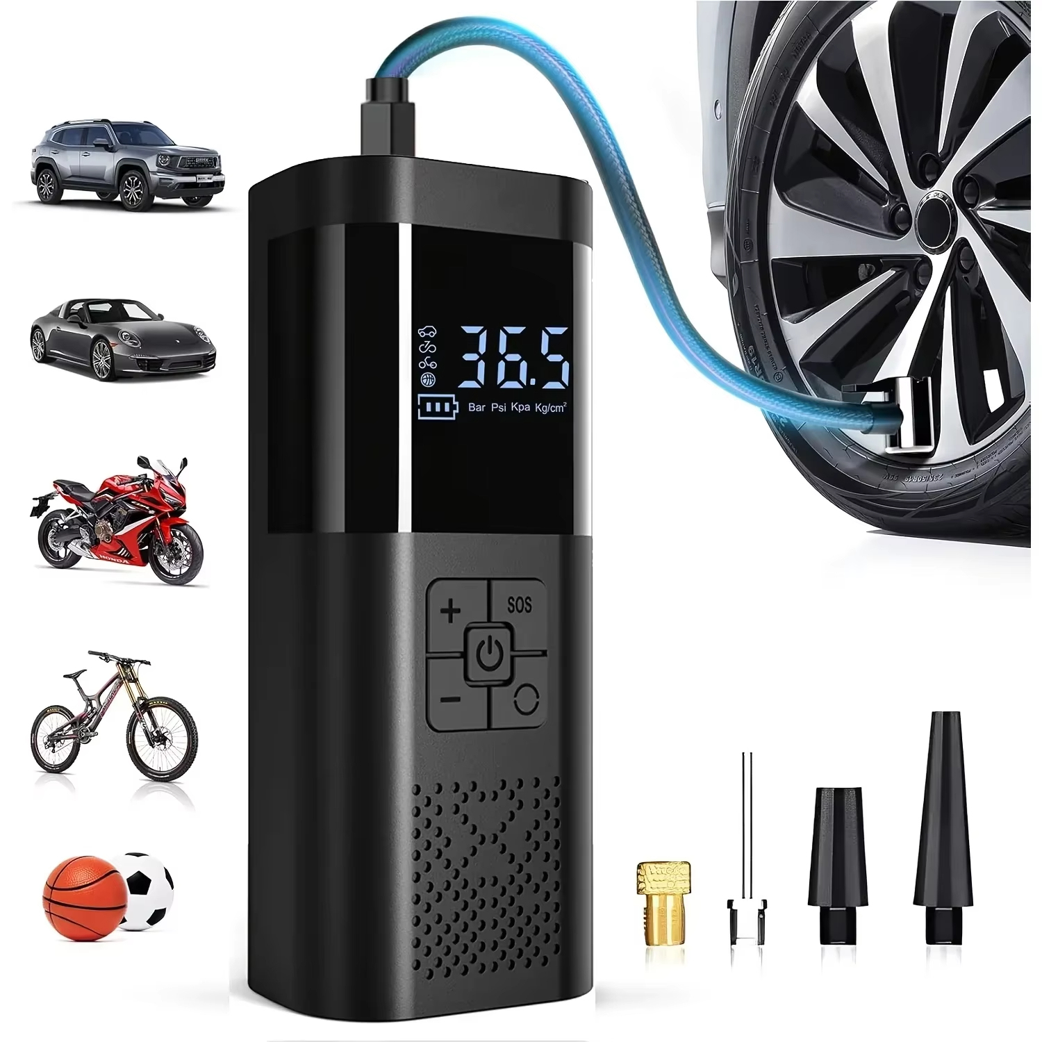 Akku-Kompressor 150 PSI für Reifen 2