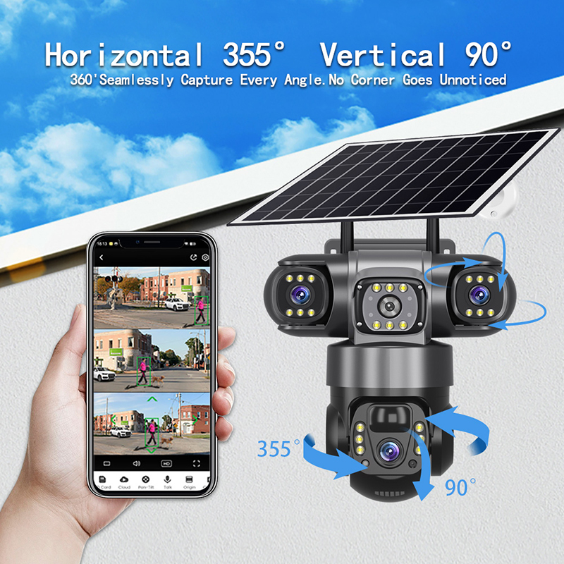 6MP Solar-Außenkamera mit WLAN und Nachtsicht 3