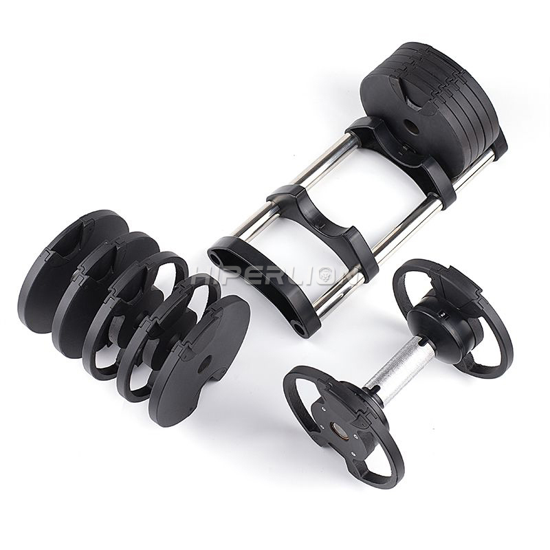 Verstellbares Kurzhantel-Set 20 kg mit Ständer 4