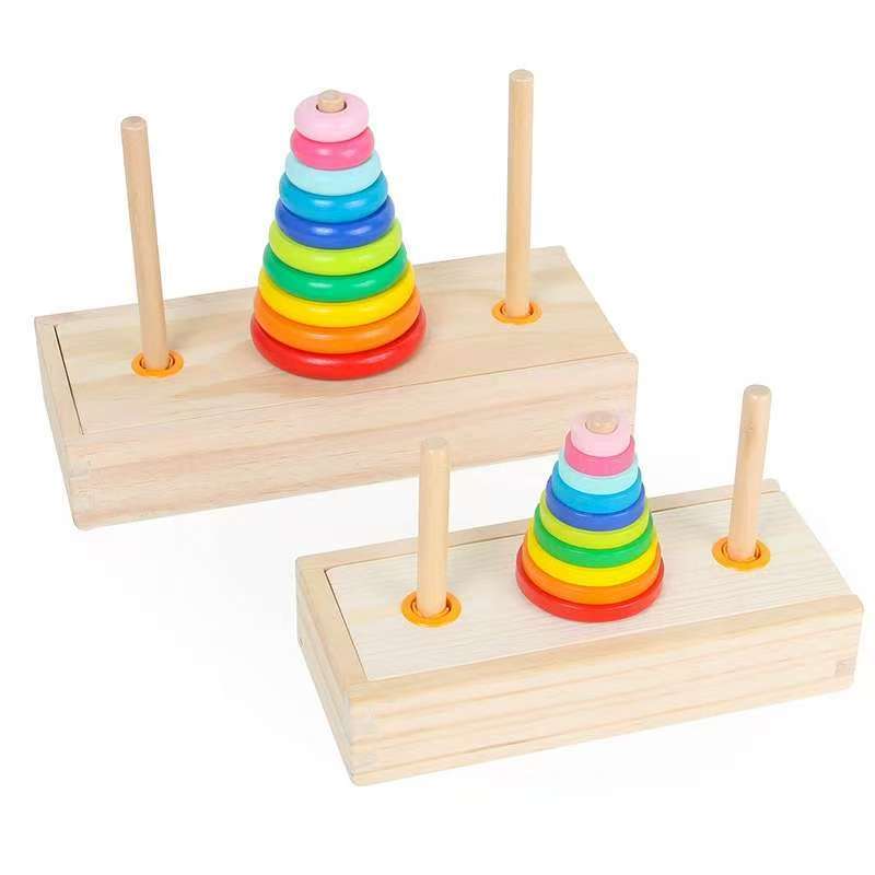 Natürliches Holz-Stapelspielzeug mit Montessori-Ansatz 4