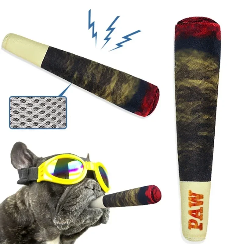 Zigarren-Plüsch-Quietschspielzeug für Hunde 3